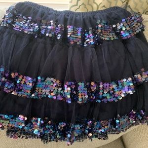 Navy blue dress skirt for girls